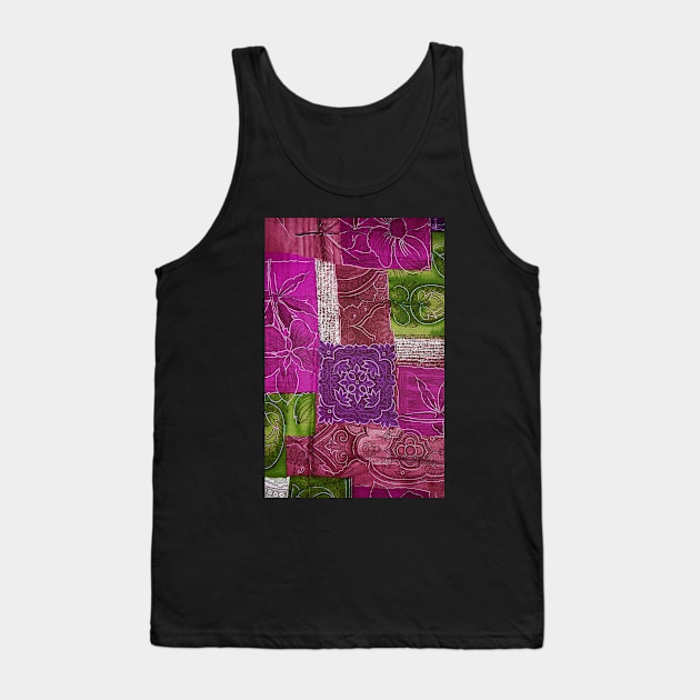 Pink Fabric Texture Tank Top by Aleksander37